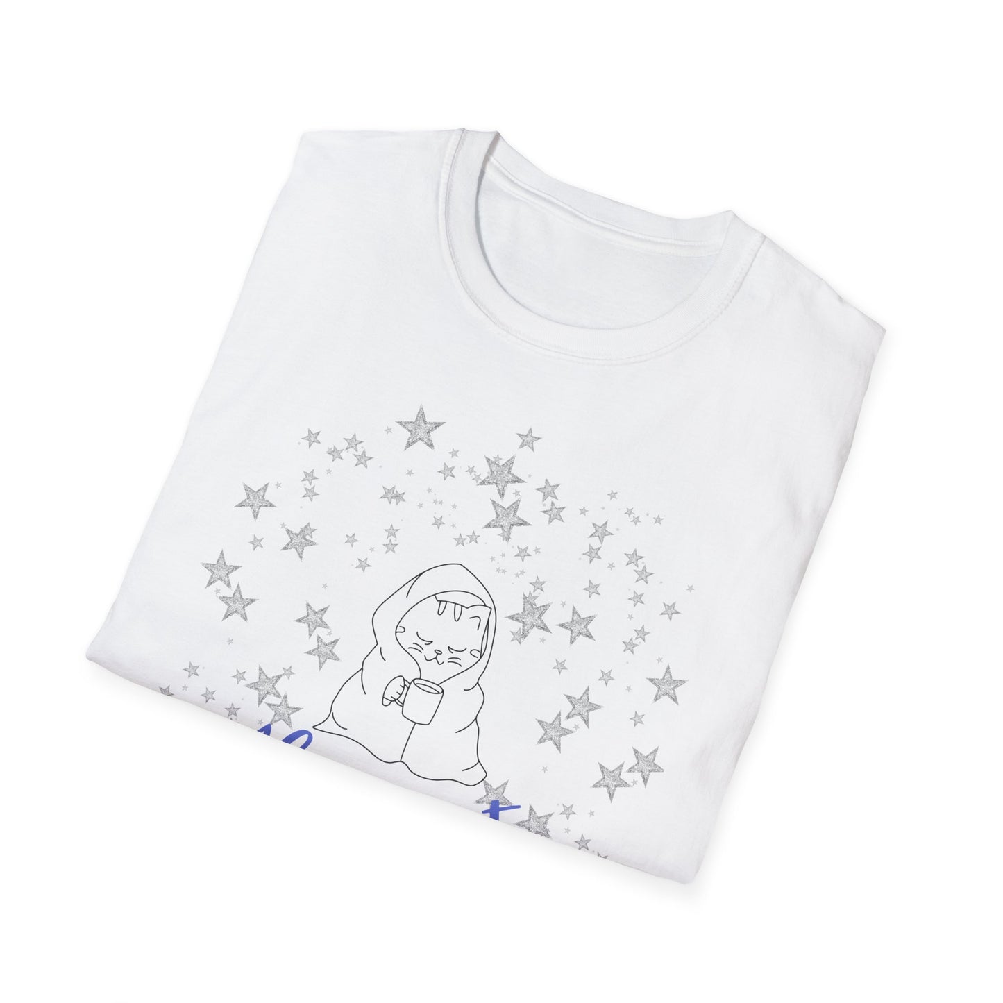 Sleepy Cat Unisex Softstyle T-Shirt White