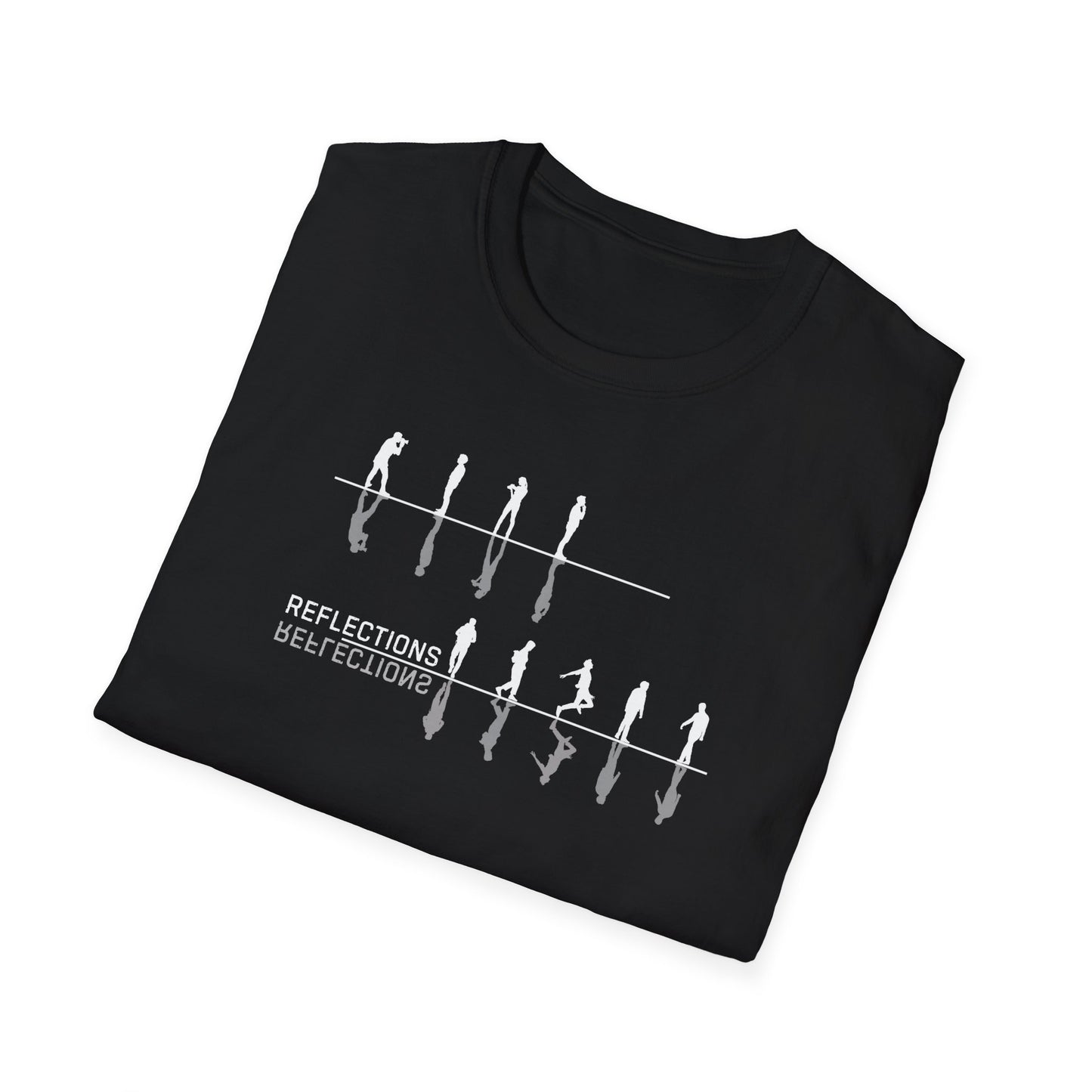 Reflections Unisex Softstyle T-Shirt - Contemporary Art Tee for Everyday Wear
