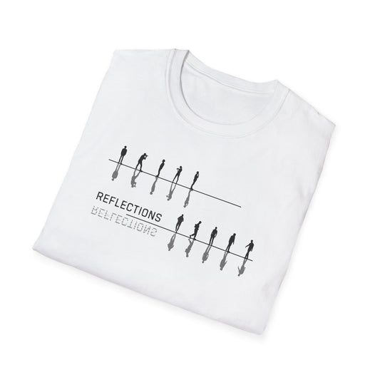 Reflections Unisex Softstyle T-Shirt | Minimalist Line Art Tee for Casual Wear