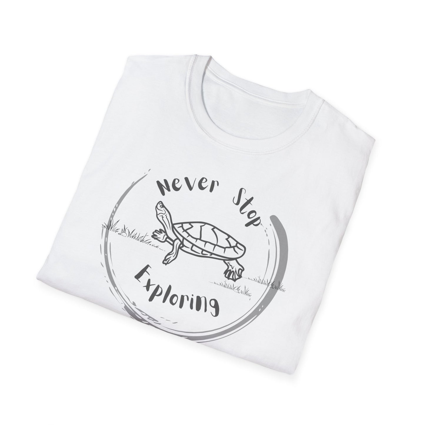 Never Stop Exploring Tee - Unisex Softstyle