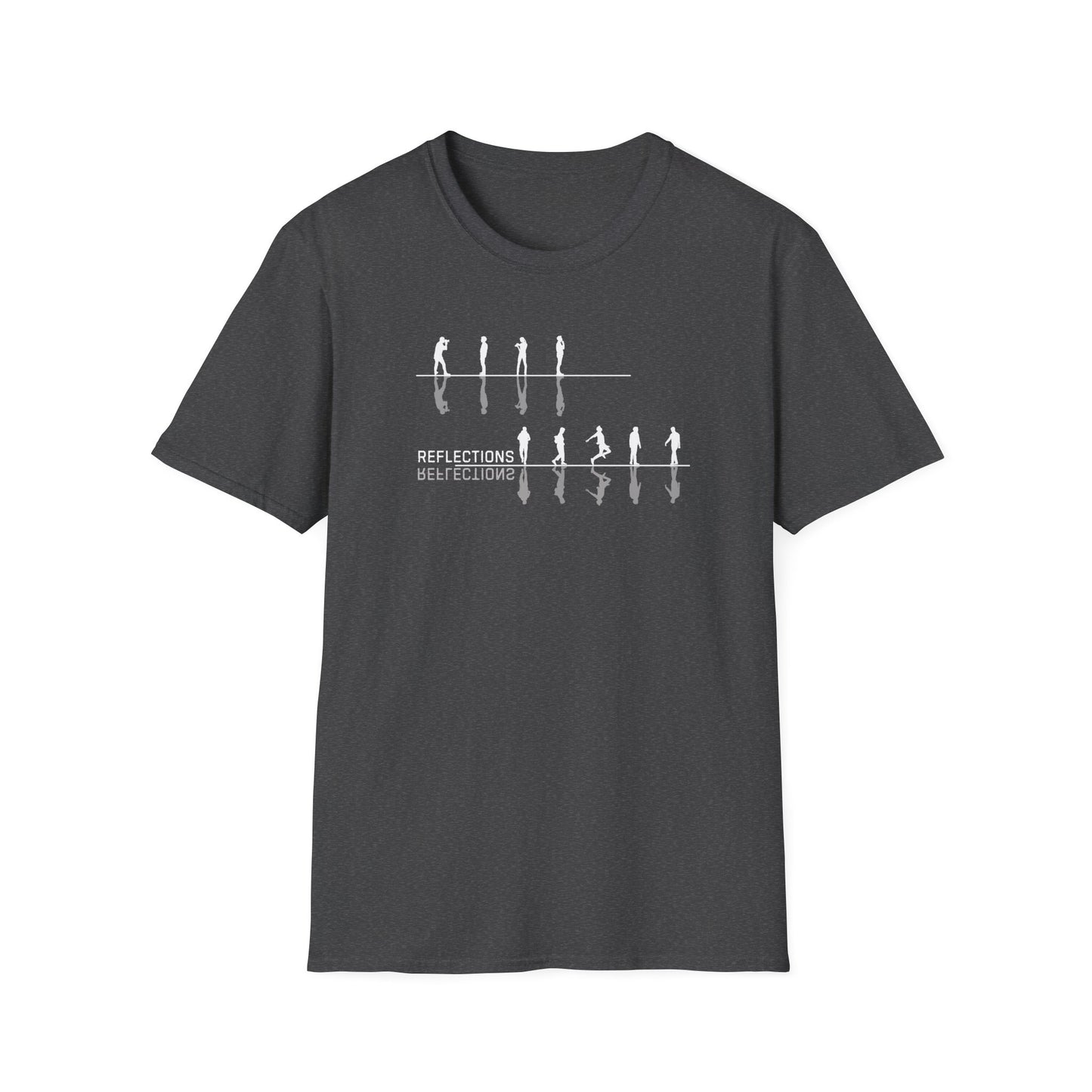 Reflections Unisex Softstyle T-Shirt - Contemporary Art Tee for Everyday Wear
