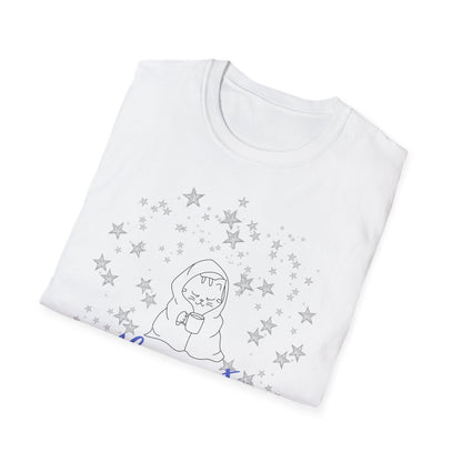 Sleepy Cat Unisex Softstyle T-Shirt White