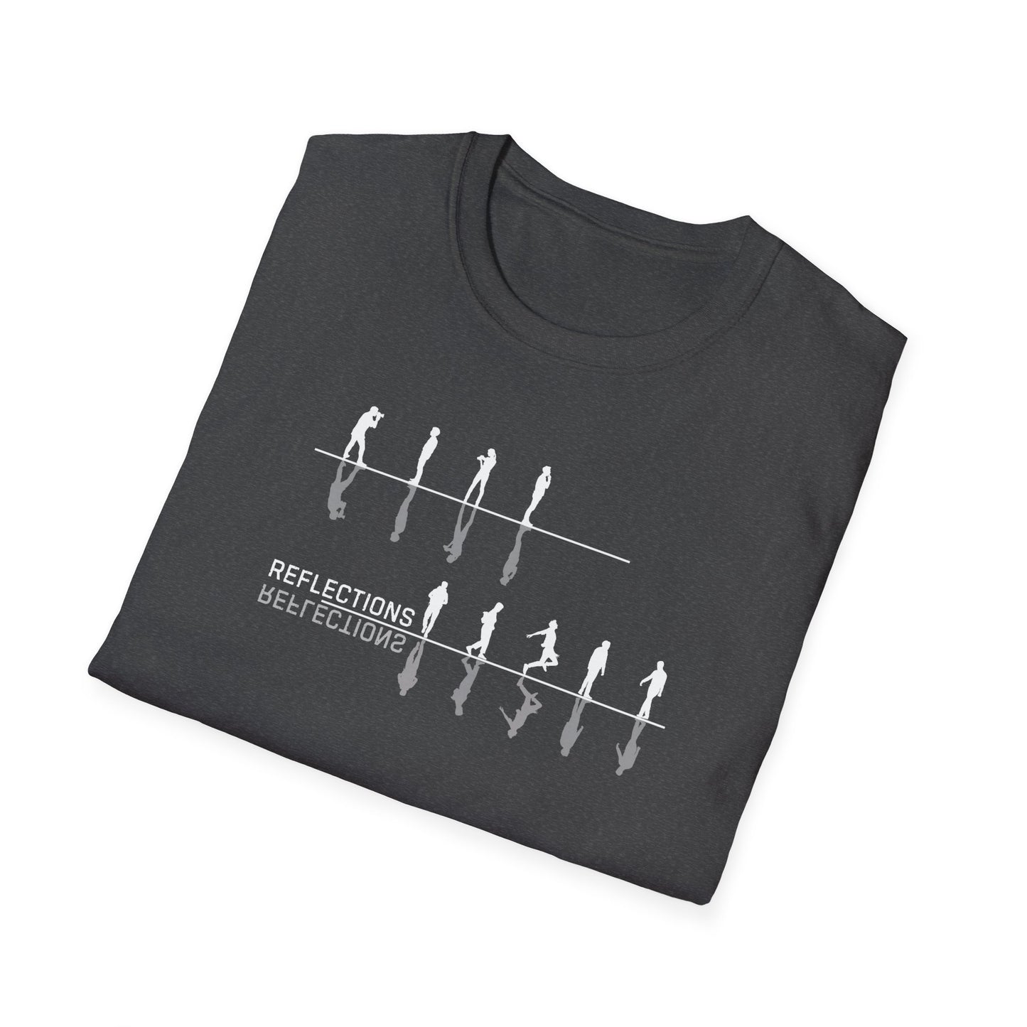 Reflections Unisex Softstyle T-Shirt - Contemporary Art Tee for Everyday Wear