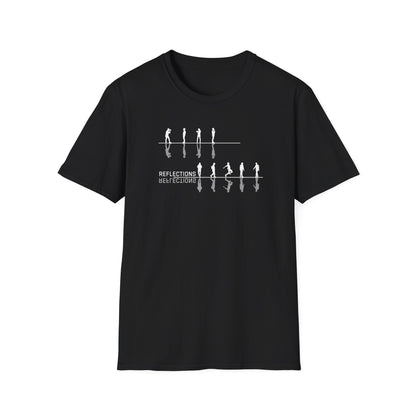 Reflections Unisex Softstyle T-Shirt - Contemporary Art Tee for Everyday Wear